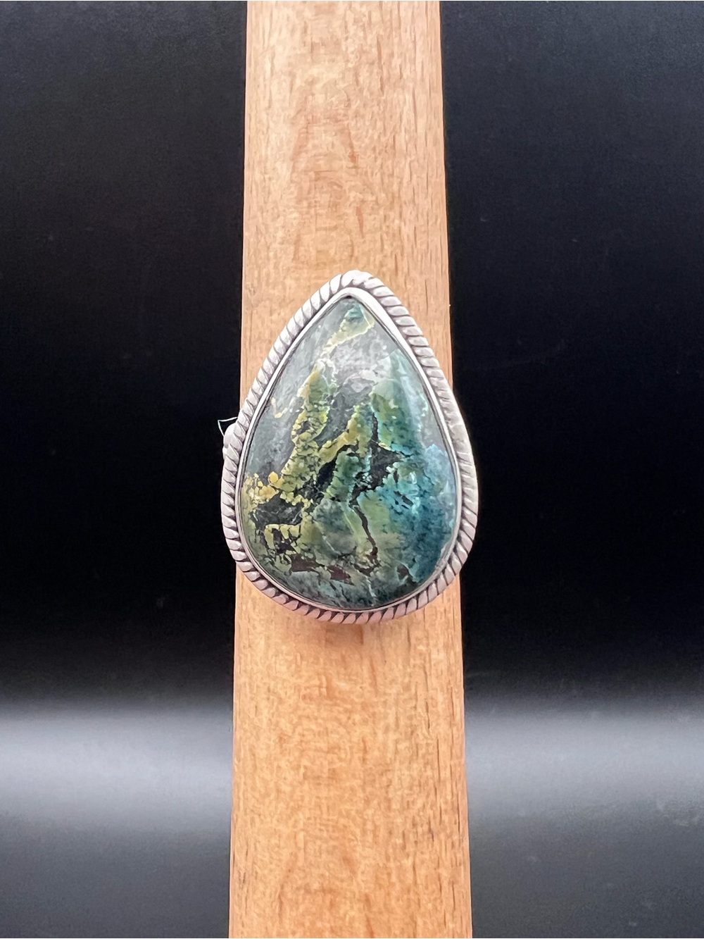 Blackjack Turquoise Adjustable Ring